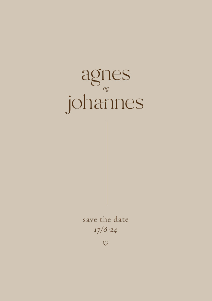 Minimalistisk - Agnes & Johannes Save The Date